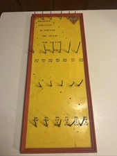 Indestro Tools Vintage Wall Store Display Tool Rack Peg Storage 31" Tall Rare