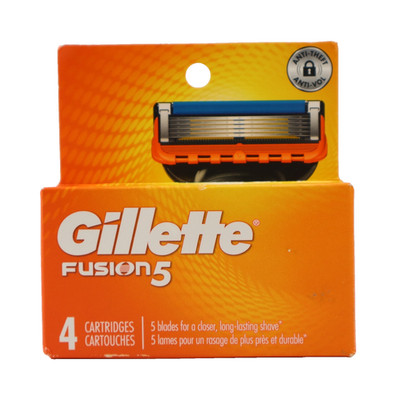 Gillette Fusion5 Razor Blade Refills for Men, 4 Cartridges