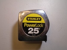 VINTAGE STANLEY POWER LOCK TAPE MEASURE  ( 25 FEET - 33-425   ) FREE SHIP