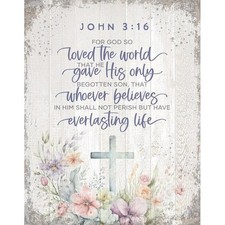 Dexsa 470485 Wall Plaque - Timberland Art - For God So Loved The World - John...