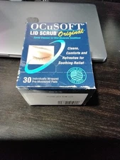 1 Box-OCuSOFT Lid Scrub Original Eyelid Cleanser 30 Pre-Moistened Pads Exp 09/25