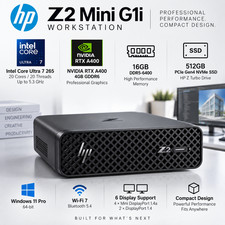 HP Z2 Mini G1i Workstation Ultra 7 265 16GB 512GB SSD RTX A400 4GB Win 11 Pro