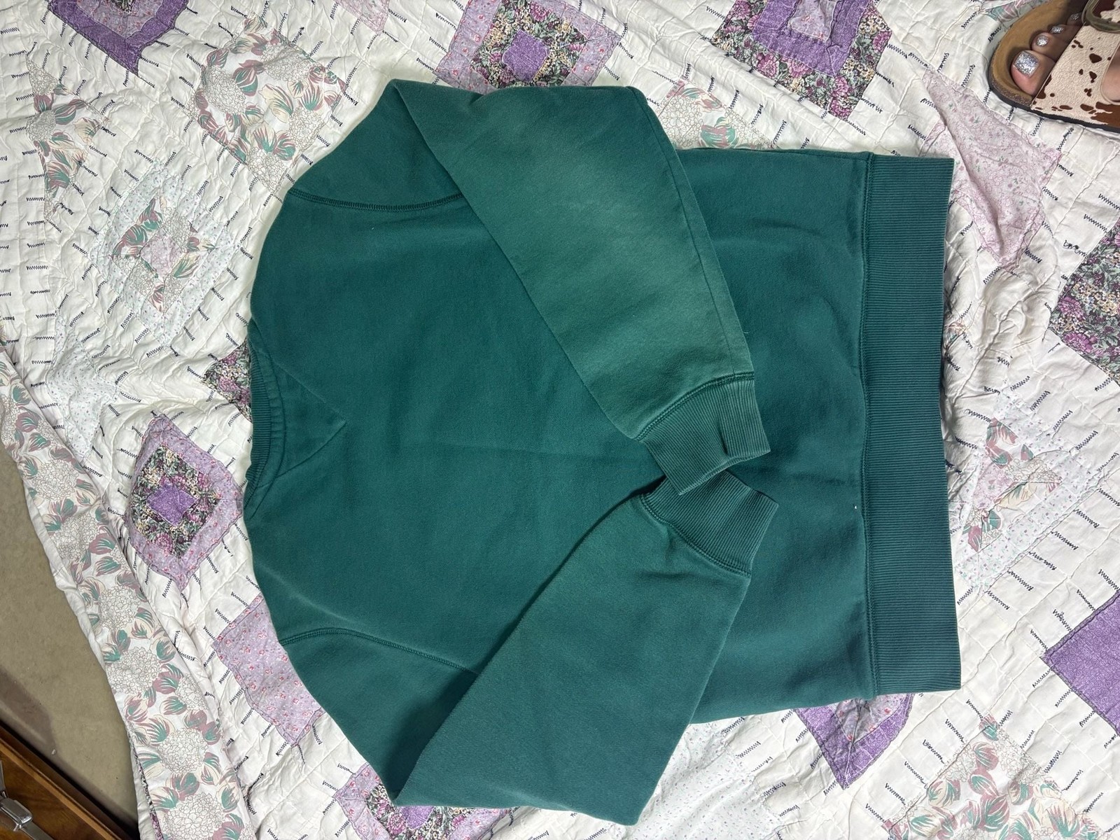 Tommy Hilfiger Dark Green Crewneck Sweatshirt, Size M, Embroidered image 5