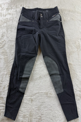 Kerrits Women's Riding Pants Size Small Black/Gray Equestrian Breeches Stretch