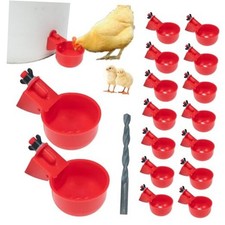 Pack of 16 Automatic Chicken Drinkers with Drill,Chicken Water Dispenser,Water