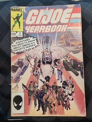 G.I. Joe Yearbook #1 (Marvel Comics March 1985) GD Condition Cover Detached 