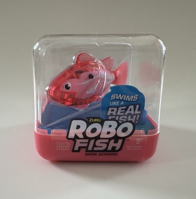 NIP Zuru Robo Alive Robo Fish Pink Water Activated Swims Changes Color