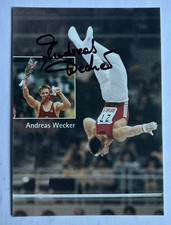 orig. sign. Autogrammkarte Turnen - Gymnastik Andreas Wecker OS 1996 (2379)