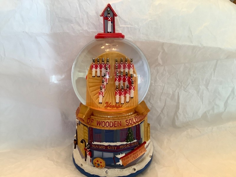 Radio City 75th Anniversary Parade of Wooden Soldiers Snow Globe.