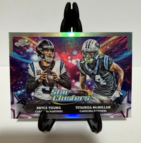 2025 Topps Cosmic Chrome Tetairoa McMillan/Bryce Young Base (RAW)