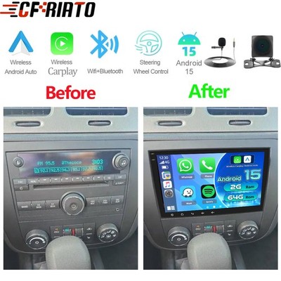 8''Android Car Radio Stereo For 2006-2007 Chevrolet Monte Carlo Apple CarPlay Cam