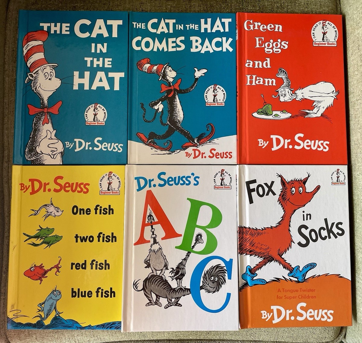 Six Dr Suess Book Club Edition Hardcover Books Including The Cat