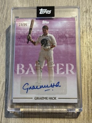 Topps Cricket Legends Graeme Hick England Autogramm /25
