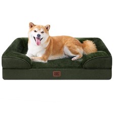 Orthopedic Memory Foam Bolster Dog Bed for Large Dogs Waterproof, NonSlip