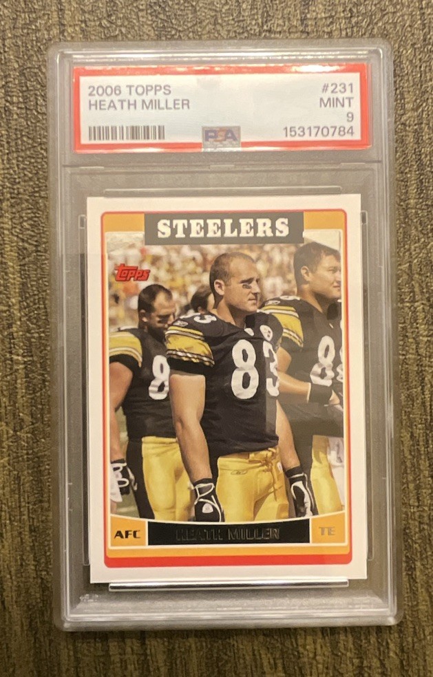 Topps 2006 Topps Heath Miller #231 Pittsburgh Steelers PSA Graded NFL Card