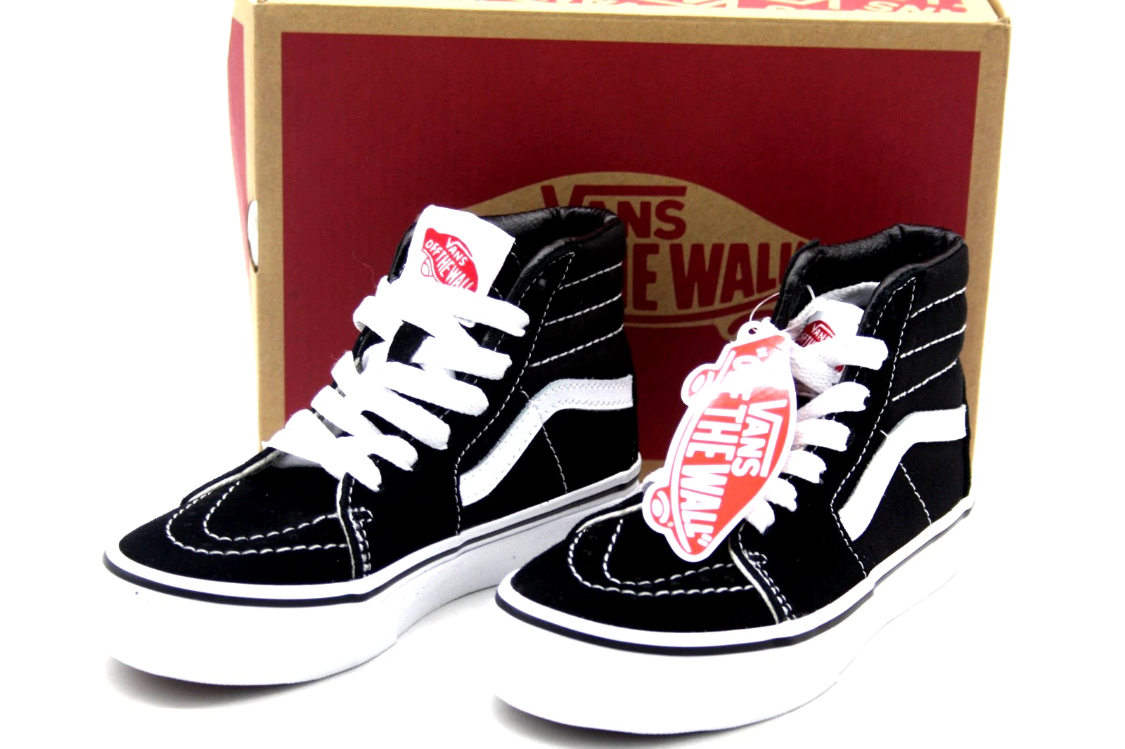 VANS SK8 HI SCARPA BAMBINO BAMBINO NERO VERO BIANCO MISURA PRESCOLARE