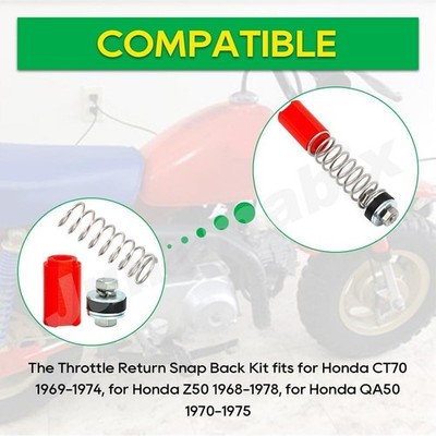 Sticky Twist Internal Throttle Return Snap Back Kit For Honda CT70