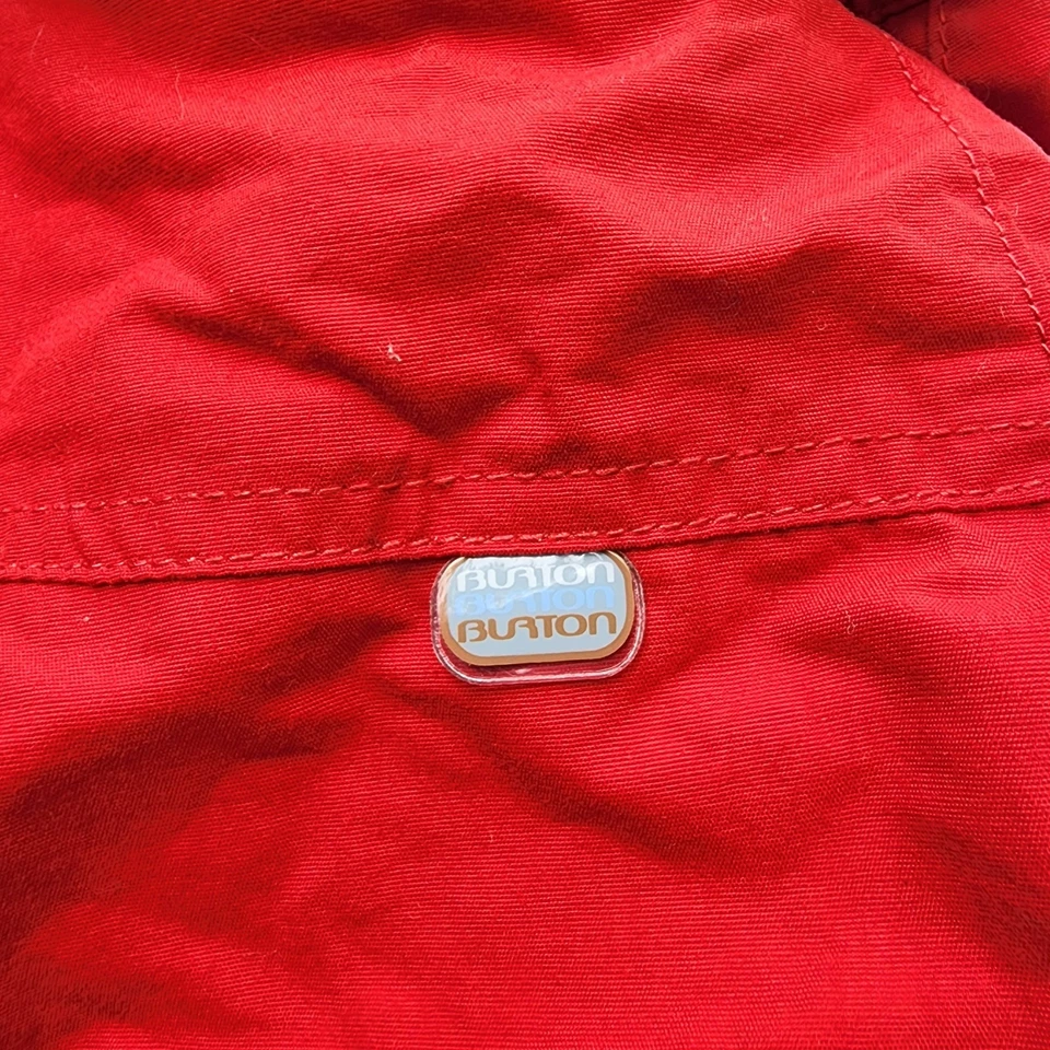 Pantalones de snowboard Burton rojos talla pequeña bolsillos aislados ventilaciones Foto 3 de 4