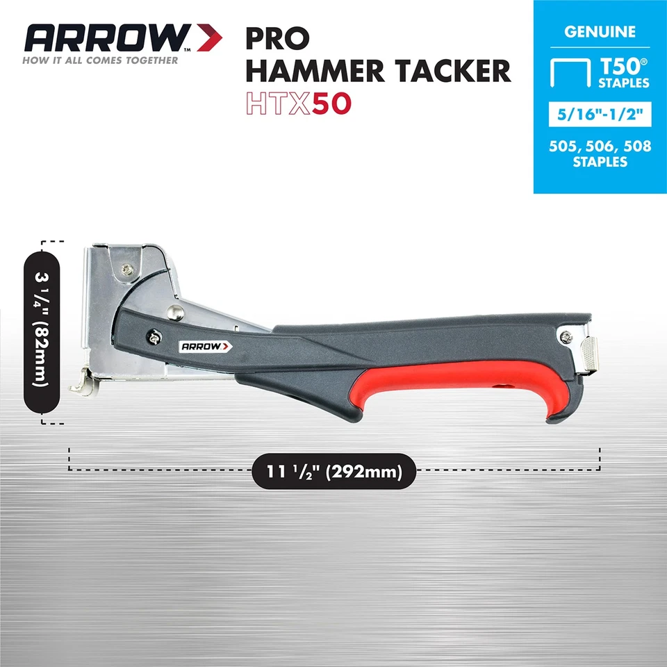 Arrow HTX50 Professional Heavy Duty Hammer Tacker, Manual Stapler for Constru... - Image 3 of 4