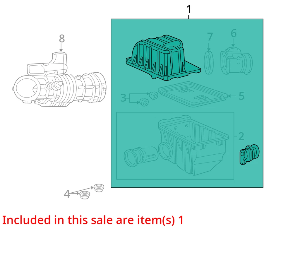 Трубка впускного шланга воздухоочистителя 2002-2005 Ford Explorer KYOAI - Изображение 2 из 3