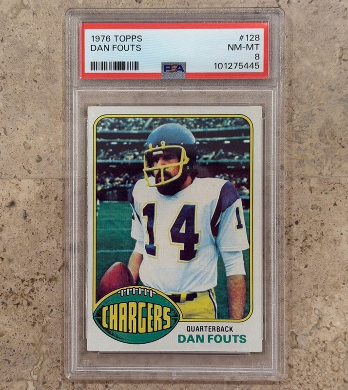 1976 Topps #128 Dan Fouts PSA 8 NM-MT San Diego Chargers HOF Vintage Football