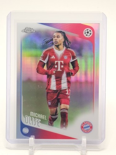 MICHAEL OLISE 2025-26 TOPPS CHROME UCC REFRACTOR #4 BAYERN Q5332
