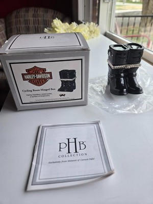 PHB Collection Harley-Davidson Cycling Boots Hinged Box & Sunglasses Motorcycle