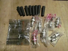 BNC Male Coax Connectors Assortment Crimp 8 Pcs. with Cable Protectors