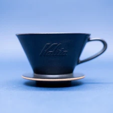 Kalita Coffee Dripper Ceramic High Wave 185 Series Made in Japan Sand Black