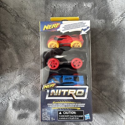 Nerf Nitro Schaum Auto 3er Pack / Hasbro Fahrzeug Set , Neu