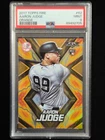 2017 Topps Fire Orange #62 Aaron Judge RC Rookie Yankees   PSA 9   Rare   27/299