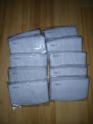 100 (10 Packungen) PM2,5 Luftverschmutzungsfilter für Maske Aktivkohle