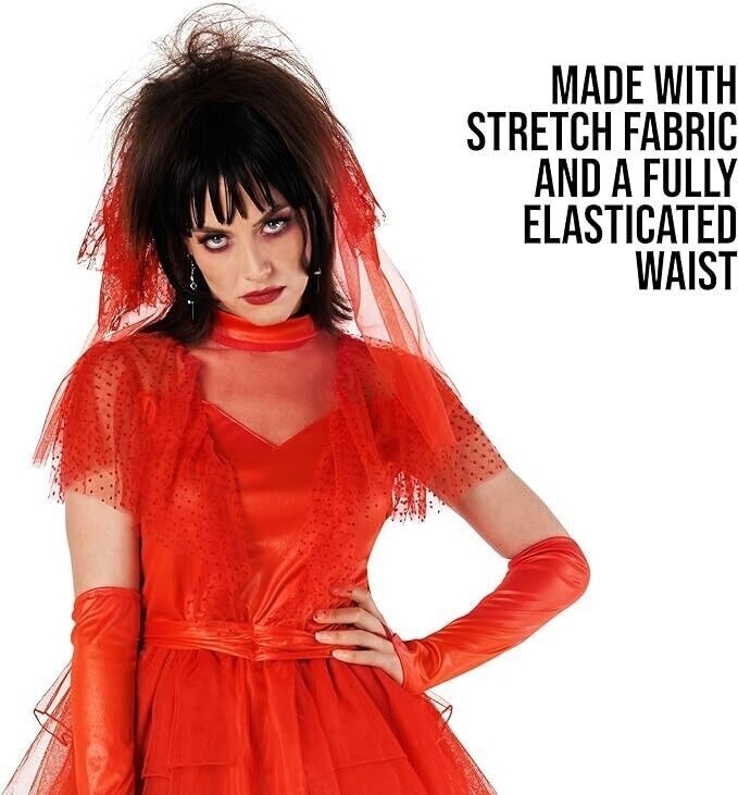 beetlejuice red dress Adult Lydia Deetz Costume - Beetlejuice, Red, Small