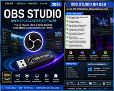 OBS Studio PRO 2026 - Video Recording Live Streaming Screen Recording Software