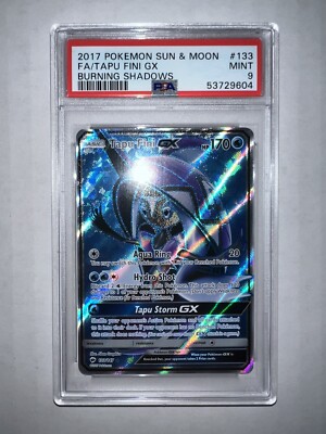 Pokemon Burning Shadows Tapu Fini GX Full Art Holo Card #133 *MINT