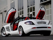 Cars brabus roadster mercedes benz slr Desk Mat Stitched