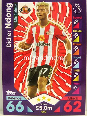 Match Attax 2016/17 Premier League -  U52 Didier Ndong - Update
