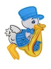 10 Baby Shower Foam Stork in Blue decoration Centerpiece decor For Boy 8x8