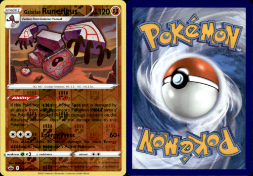 Pokemon TCG -Reverse Holo-Galarian Runerigus  - Picture 1 of 1