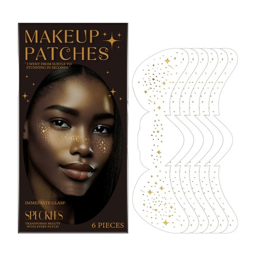 Glitter Freckles Face Tattoo, Makeup Patch - Freckle Makeup, Faux Freckles Gold - Picture 8 of 12