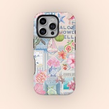 Coastal Italy Collage Phone Case, Cute Coasta...
