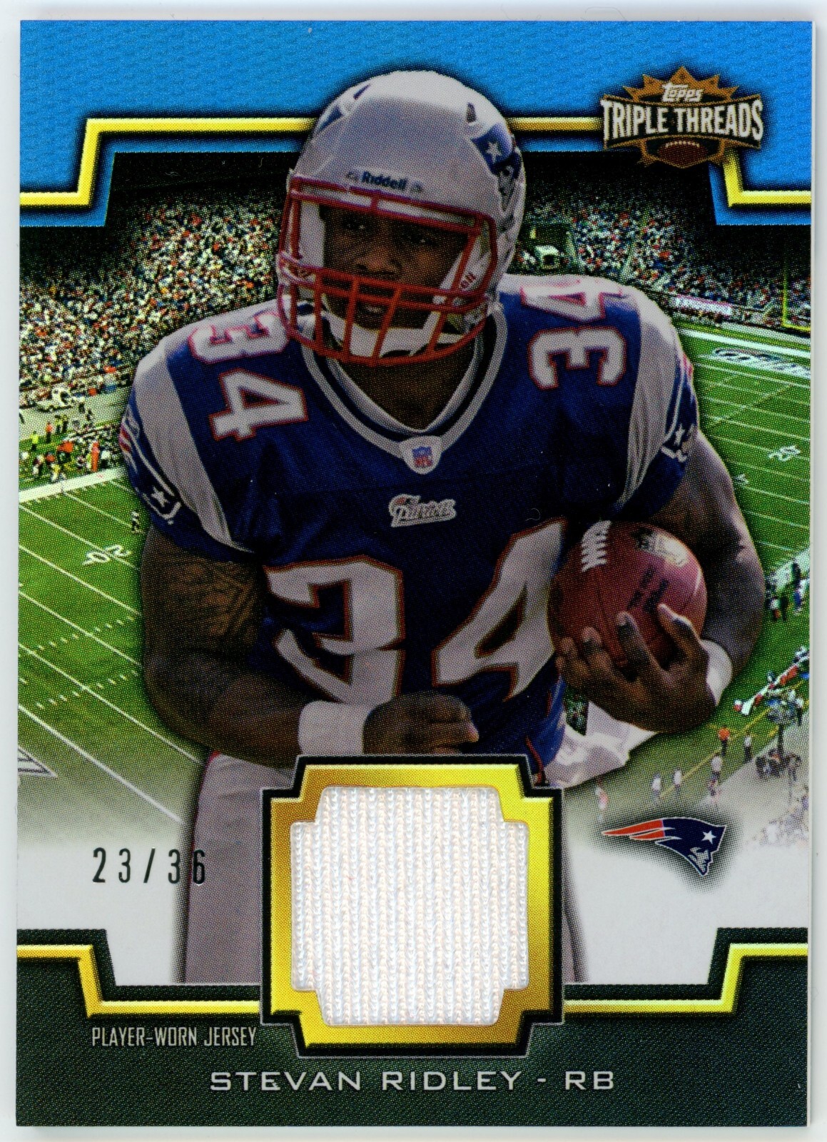 Steven Ridley Ripped 2011 Topps Triple Threads Steven Ridley Jersey 23/36 | eBay