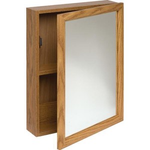16w X 20 Surface Mount Oak Wood Mirrored Medicine Cabinet 43197009128 Ebay