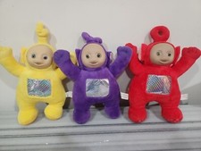 90s TV Show Teletubbies Plush Red Po, Yellow Laalaa Purple Tinky Winky Lot 3