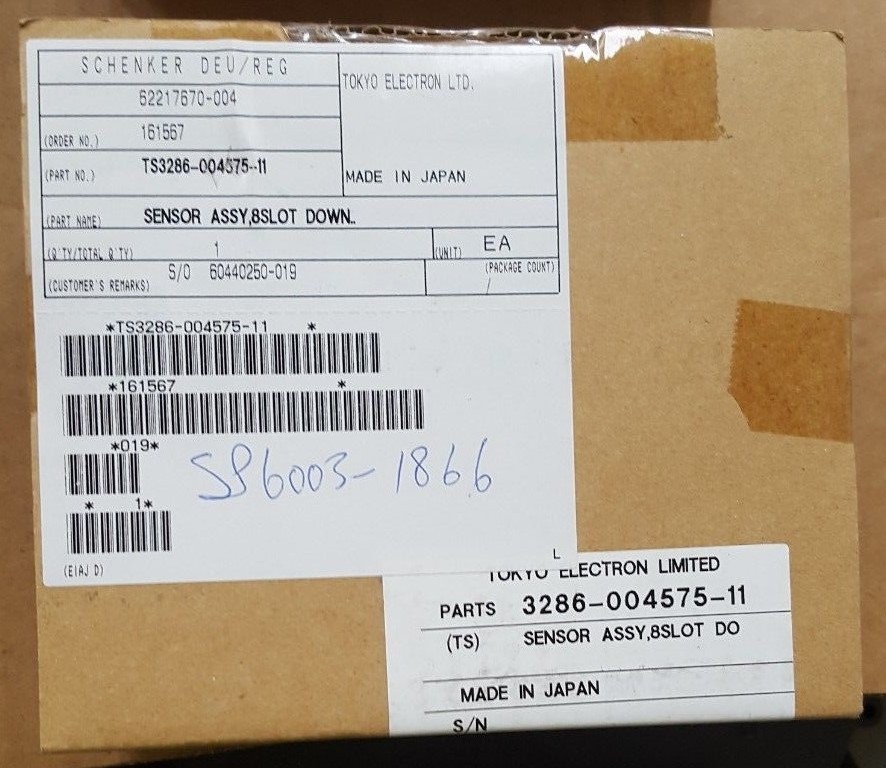 TOKYO ELECTRON TS 3286-004575-11 SERSOR ASSY, 8 SLOT DOWN (U11..5B4)