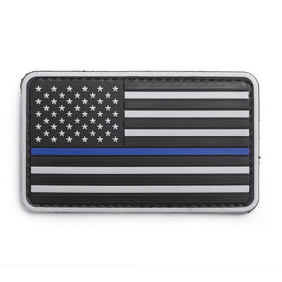 5Ive Star Gear Us Flag Morale Patch With Blue Stripe, Grey/Blue, One Size (690104388298)