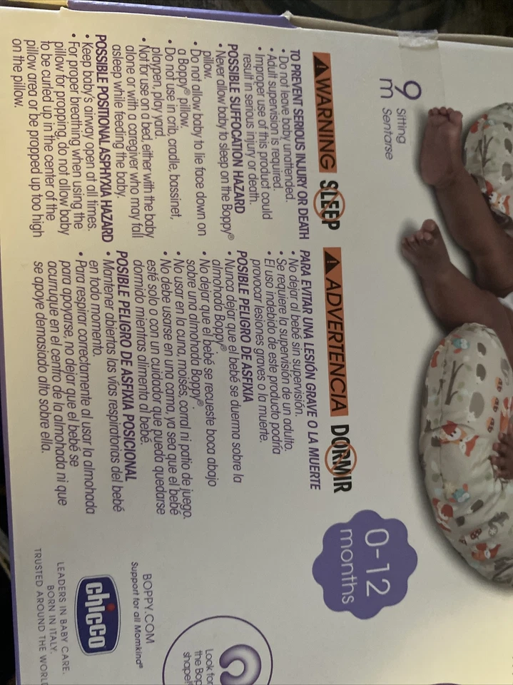 New! Boppy Classic Slipcover Owls Trees & Birds Gender Neutral color for 0-12 Mn - Image 3 of 4