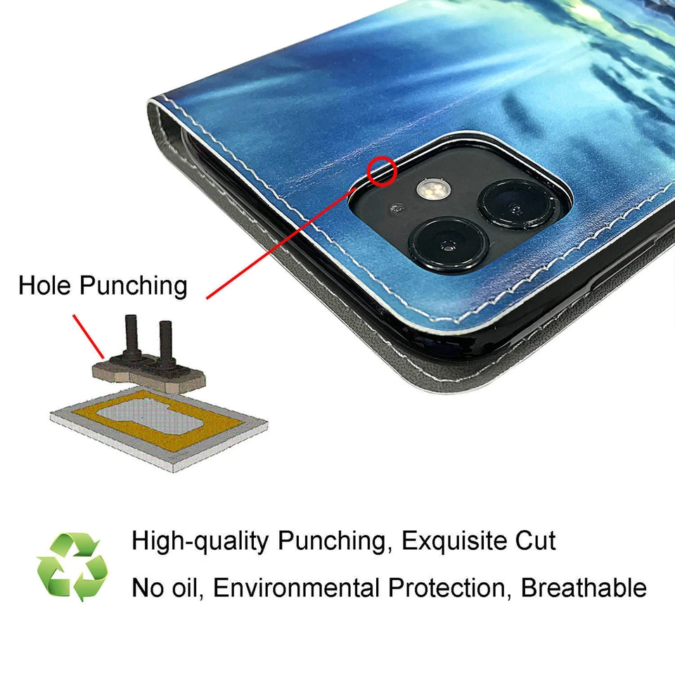 Leather Phone Wallet Stand Card Printed Case For Asus Zenfone 8Z 9Z ZS590KS 8 9  - Image 4 of 4