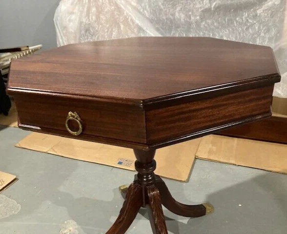 VTG 1940’S KITTINGER COLONIAL WMBG MAH., OCTAGONAL ACCENT TABLE, ORIG. FAM. OWNR - Image 4 of 4