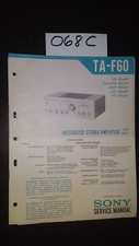 Sony TA-F60 Service Manual original repair book stereo amplifier amp